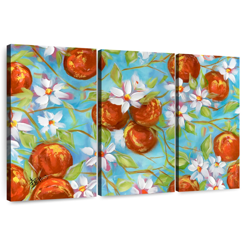 Yarlin Orange Blossoms, 32" H x 50" W