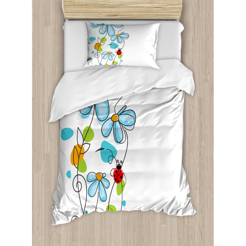Polyester Floral Duvet Cover