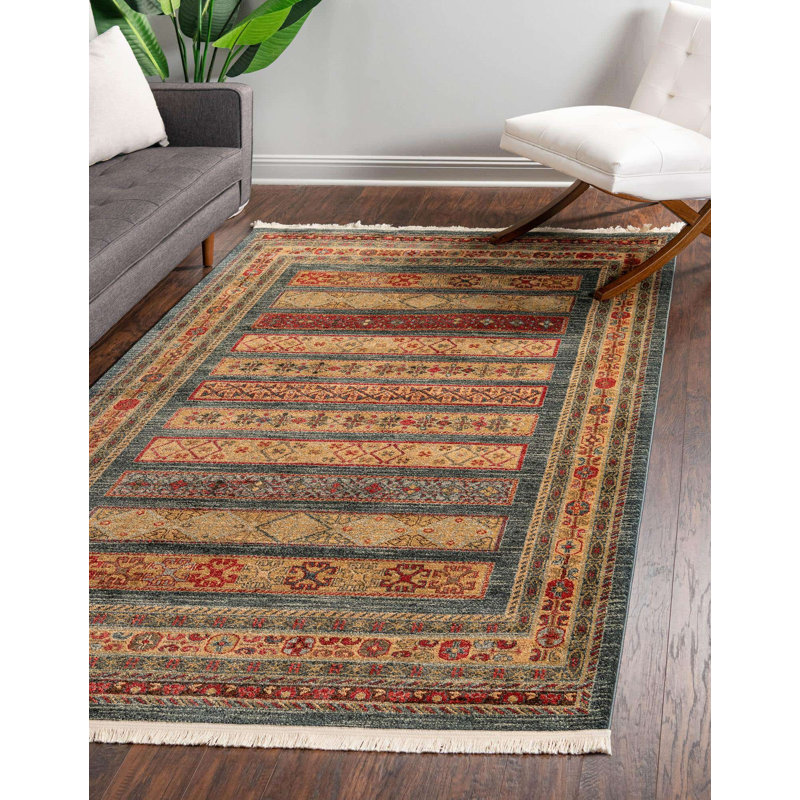 Jaeden Geometric Area Rug, Rectangle 2'2" x 3'1", Blue 