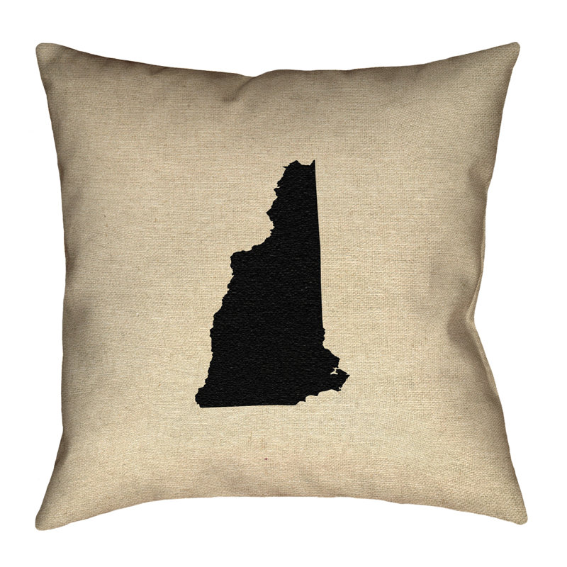 Housse de coussin Katelyn Smith South Dakota, 14 po x 14 po, Noir, New Hampshire