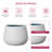11 in. Medium Pearl White(Upgraded Interior) Concrete Round Planter / Pot with Drainage Holes for Indoor & Outdoor-1316010808-1316010812