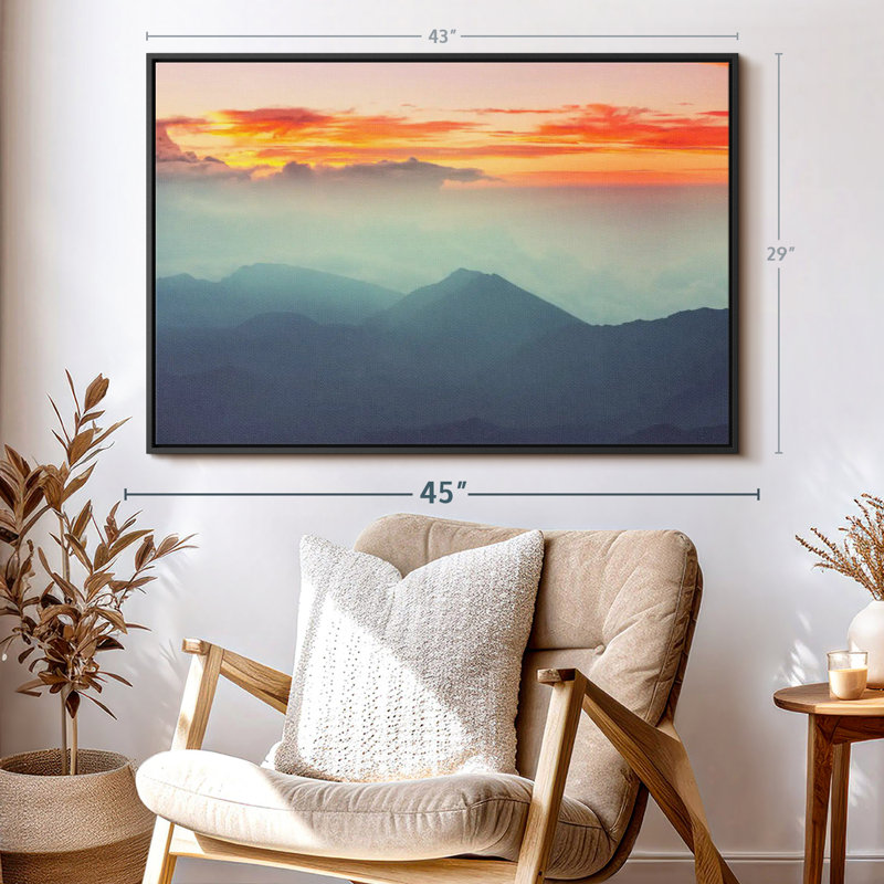 Nature "Art mural matin brumeux Haleakala", H 29 po x l 43 po