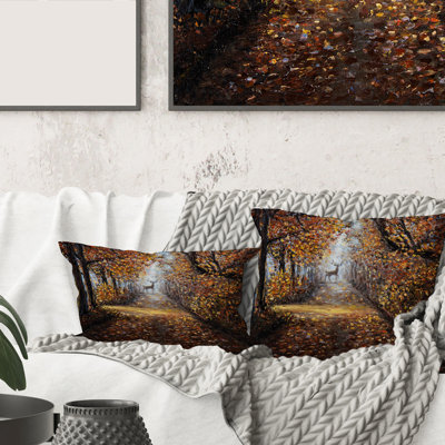 Oreiller imprimé "Deer In The Park - Lake House"