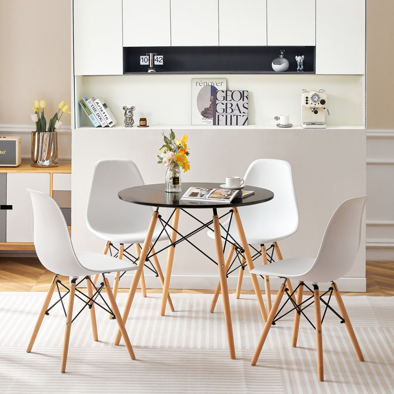 Ensemble repas pour 4 personnes Heleyna, Noir
