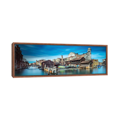 Gondola Workshop In Venice by Sven Kohnke - Floater Frame Panoramic Print on Canvas