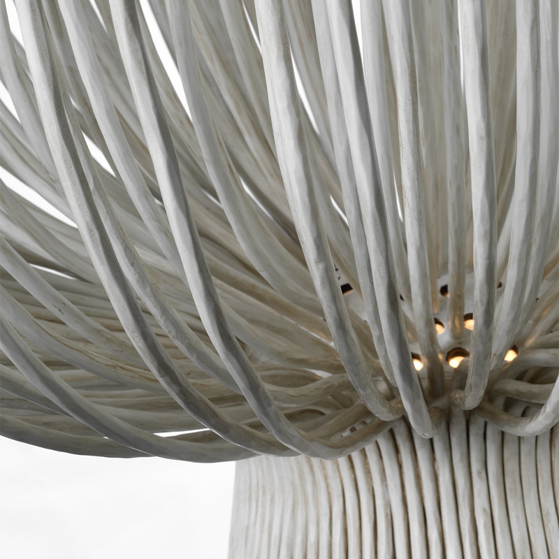 Chapman & Myers Astra 42" Sculpted Chandelier, Waxed Plaster