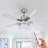 Modern Stainless Steel Silver Ceiling Fan-622825942
