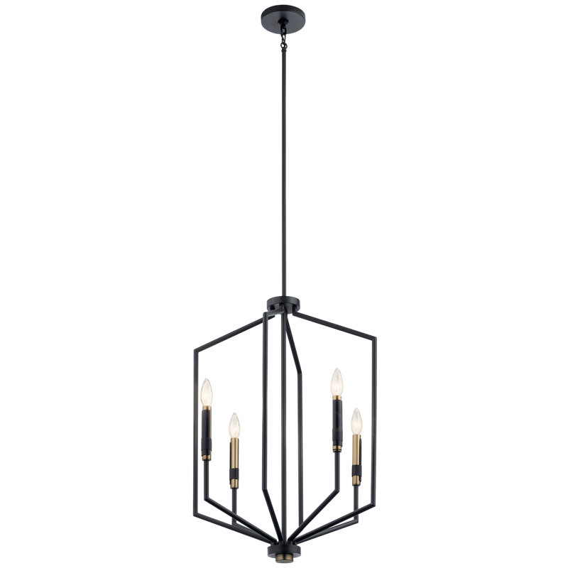 Luminaire suspendu géométrique à 4 lumières Elcy
