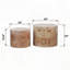 Ensemble de 2 tables basses gigognes rondes avec placage en loupe naturelle - sans assemblage