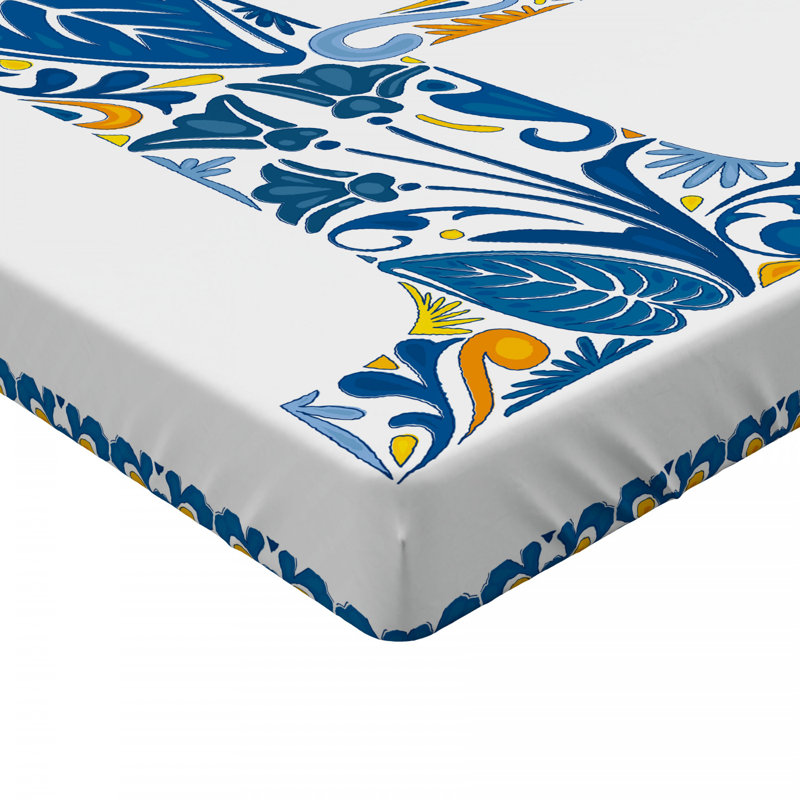 Microfiber Floral Fitted Sheet, Full Fitted Sheet