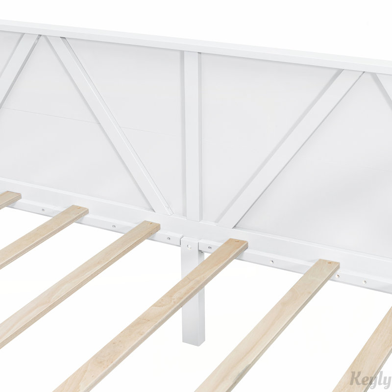 Lit de jour en bois, Lit simple, Blanc