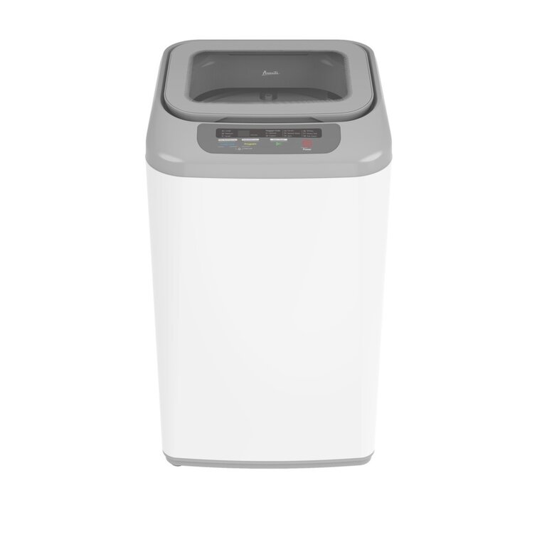 BLACK+DECKER Small Portable Washer, Washing Machine for Household Use, 0.9  Cu. Ft. with 5 Cycles, Transparent Lid & LED Display