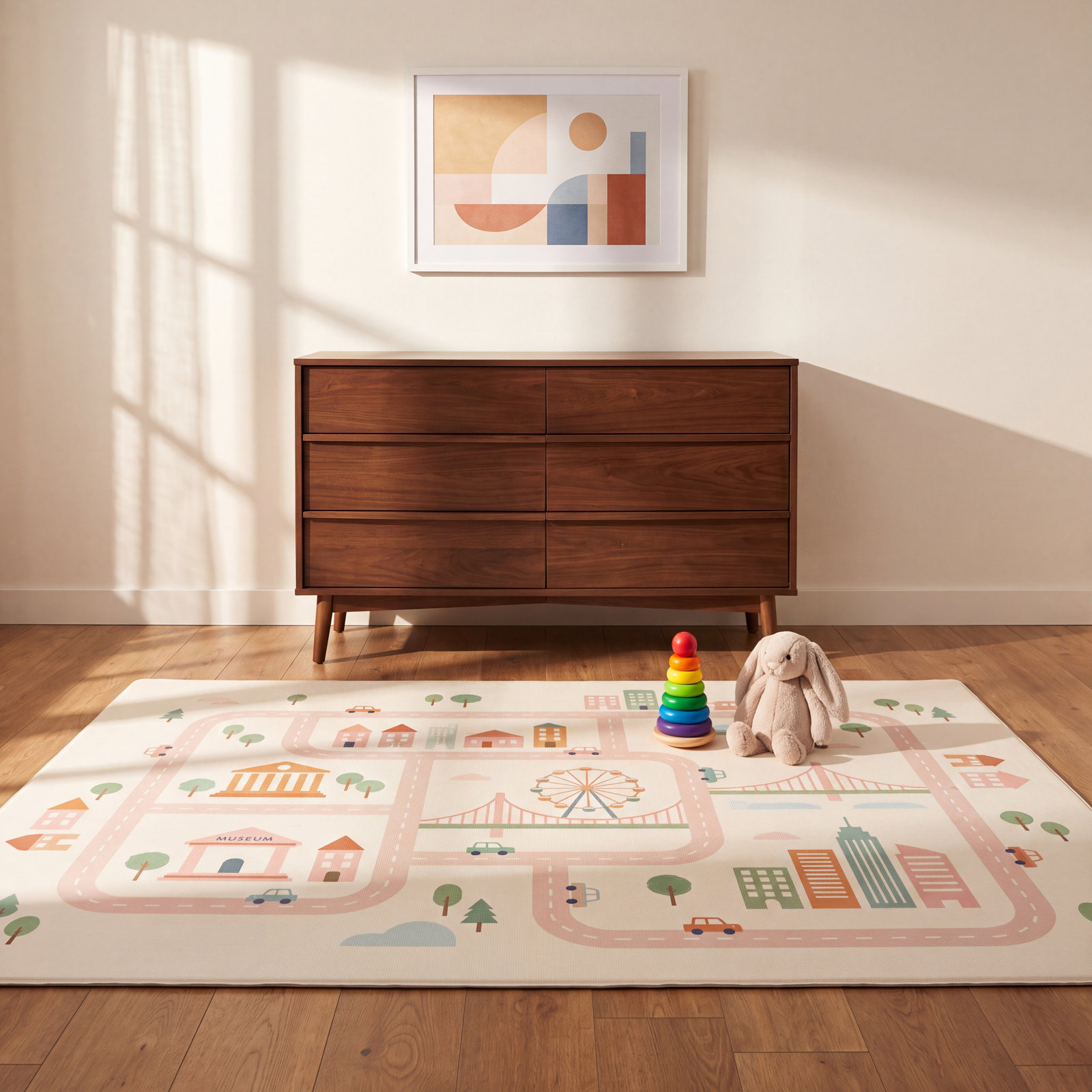 Leather Playmat, 1.5" H x 30" L x 16" W