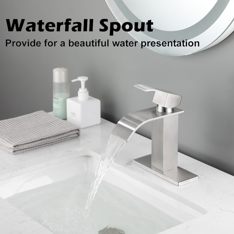 Robinet de lavabo vasque, Nickel brossé