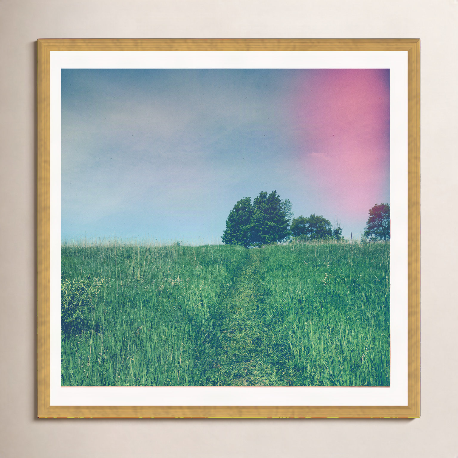 Summer Solstice by Olivia St Claire, No, Gold Floater Framed, 20" W x 20" H