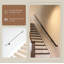 Modern Aluminum Handrail Grab Bar Kit, Adjustable Steel Brackets, Returns to Wall, Powder Coat-80894083-112291718