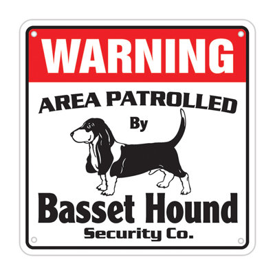 Enseigne de sécurité Basset Hound