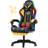 Hoffree LED Ergonomic Gaming Chair with Bluetooth Speakers and Vibration Lumbar Pillow-69741810