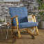 Chaise berçante rembourrée en tissu-1868491178