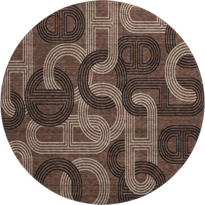 Premium Machine Washable Prisco Chocolate Rug