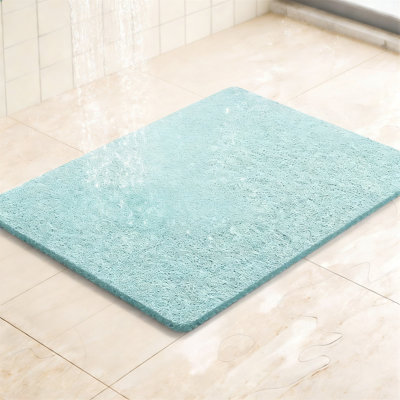 Non-Slip Shower Mat With Drain Holes, Quick Drying PVC Loofah Bath Mat For Tub, Green, 24"X16"