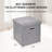 15 Inch Gray Storage Ottoman Bench with Lid – Folding Coffee Table Ottoman, Upholstered Footrest with Hidden Storage for Living Room, Bedroom, Entryway, Dorm, Small Apartment-1436726070