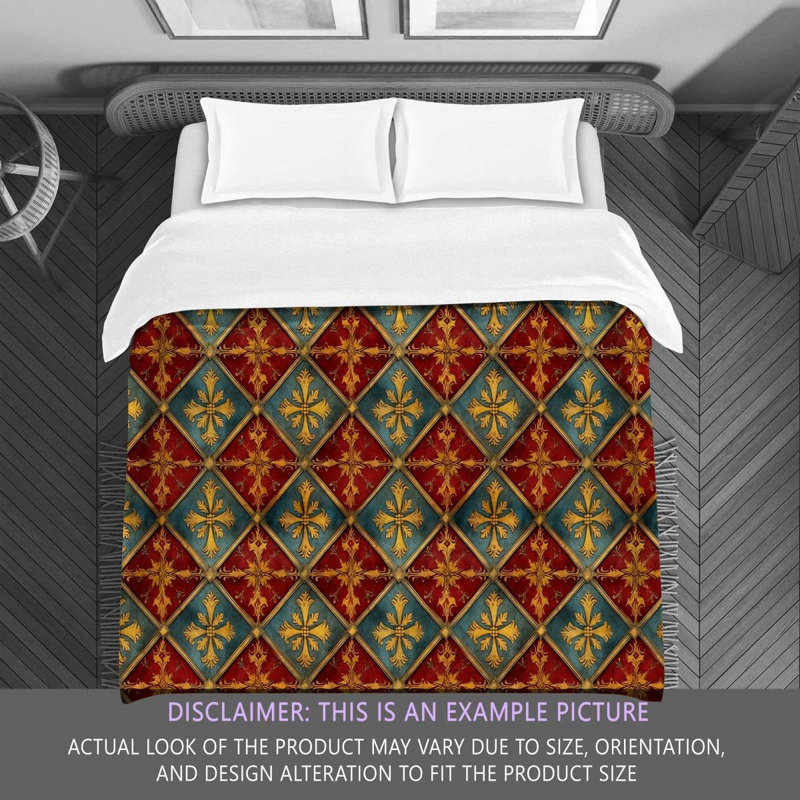 Polyester Checkered Comforter, Twin Comforter