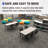 Rectangle Adjustable Height Classroom Activity Table for School and Home-50844178-50844183-50844179