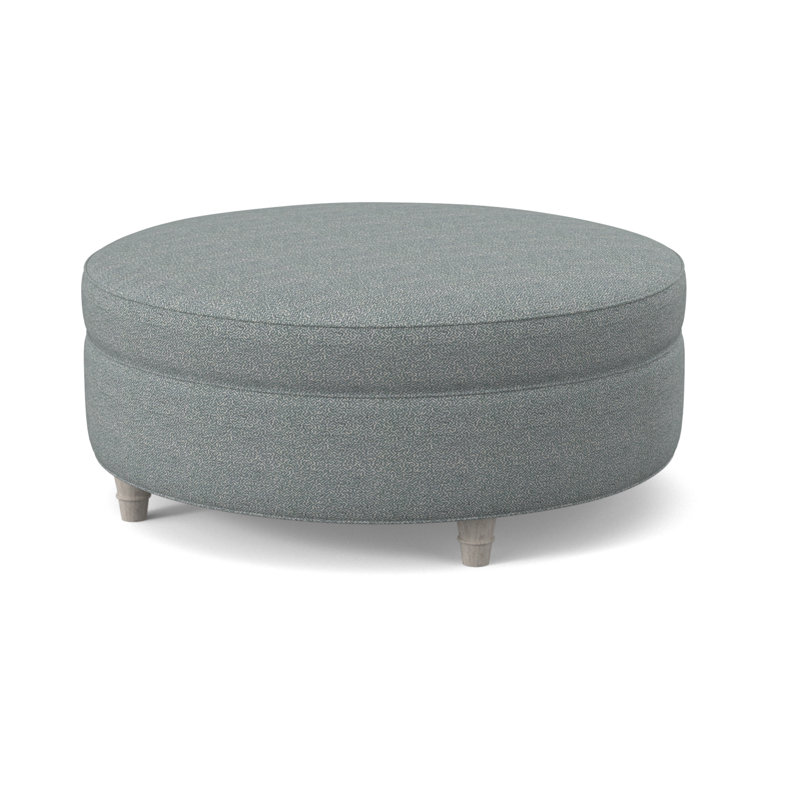 Repose-pieds rond 38 po Duke, Cyan maya, Bisque