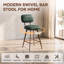 Swivel Upholstered Faux Leather Bar Stool-437404459