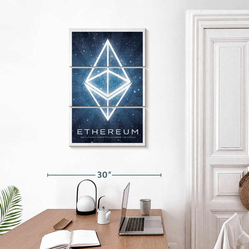 Crypto-monnaie Tergel logo Ethereum IV, H 32 po x l 20 po