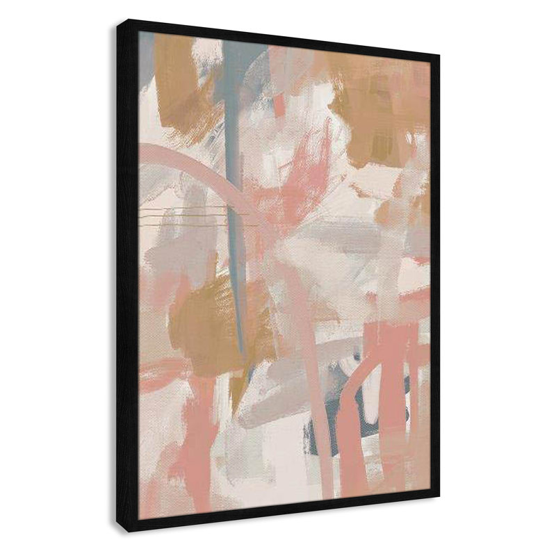 Carmelo Norah Spring Colors par Leah Straatsma, H 35,5 po x l 25,5 po x P 1,25 po, Cadre mince noir sans cadre
