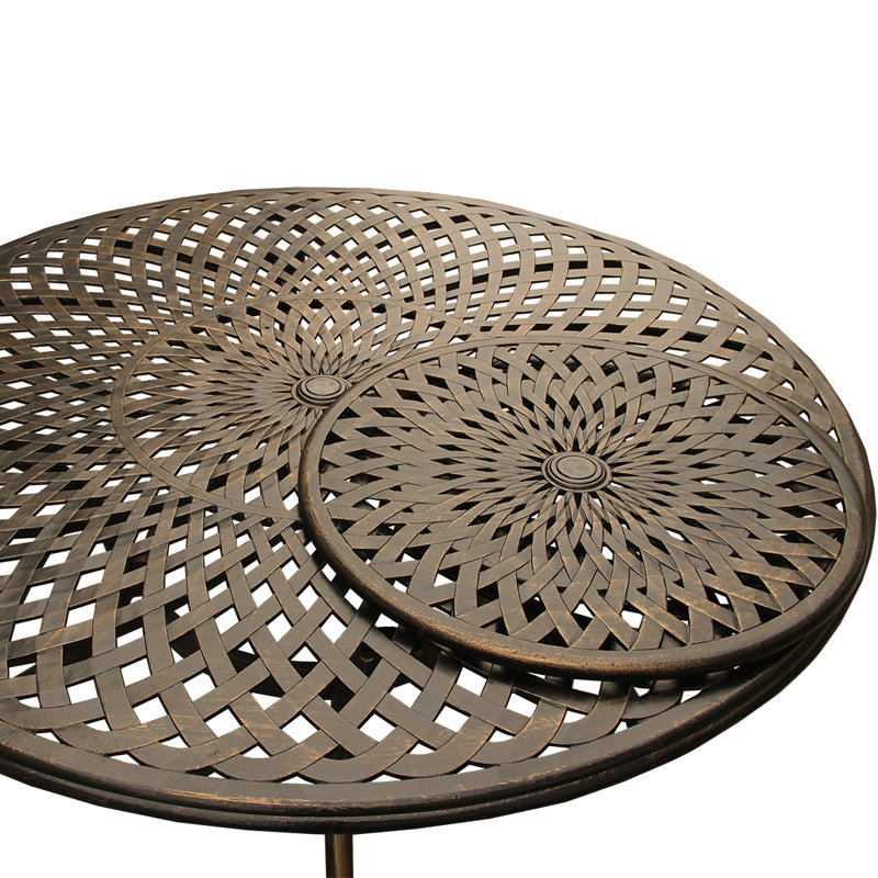 Cassano Ornate Mesh Lattice 7 Piece Dining Set