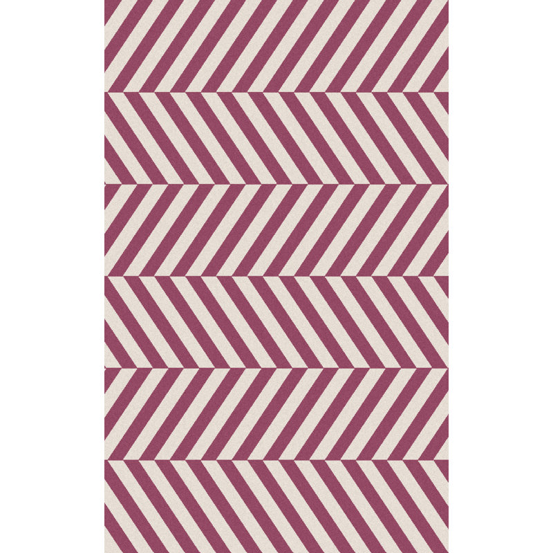 Tapis magenta/ivoire Araliya, Rectangle 8 pi x 11 pi
