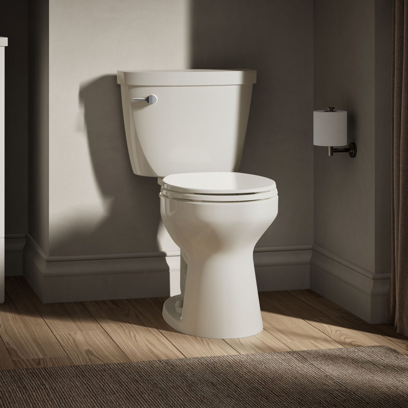Cimarron® Two-piece round-front toilet, 1.28 gpf, Biscuit