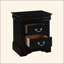 Table de chevet 2 tiroirs en bois avec finition noire-110433928