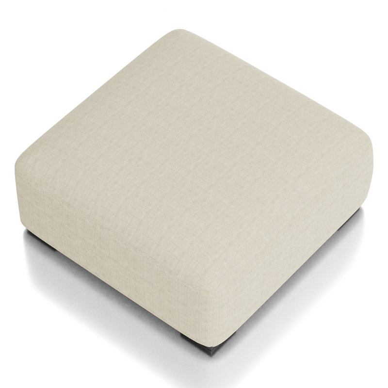 Ruthanne Upholstered Ottoman, Beige