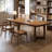Nut-Brown Rectangular Solid Wood Dining Table-1168798825
