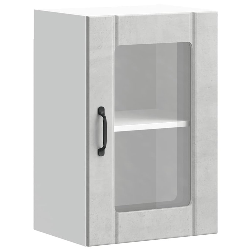 Kitchen Wall Cabinet With Glass Door Lucca, Concrete Grey