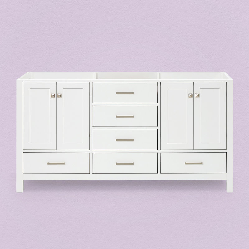 ARIEL Cambridge 66'' Double Bathroom Vanity Base Only, White
