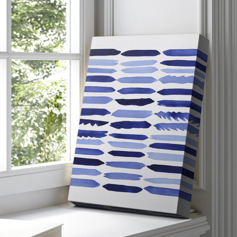 Toile tendue avec châssis abstrait CDV - prêt à être accroché, H 18 po x l 12 po