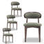 Chaise d'appoint rembourrée en bois massif-342170769