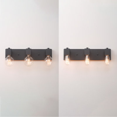 Jaquae 18" 3-Light Matte Black Vanity Light
