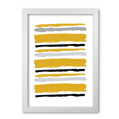 Mustard Contrast Abstract Stripes - Print