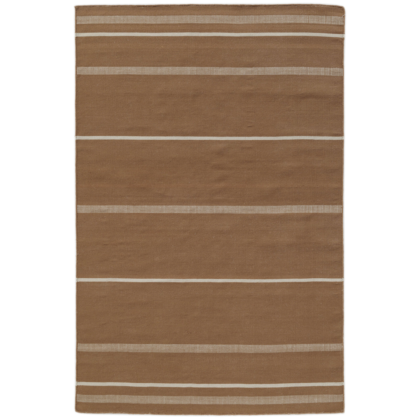 Flatweave Striped Outdoor Rug, Rectangle 3' x 5', Clay