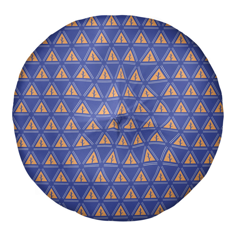 Coussin Theo Nath, 26 po x 26 po, Bleu / orange