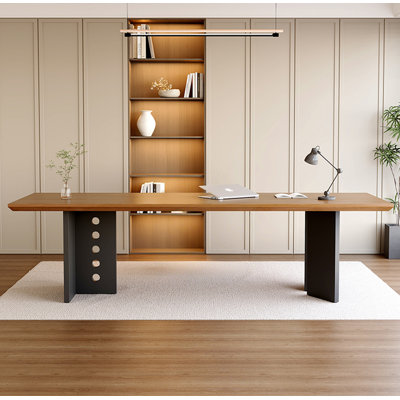 Modern minimalist solid wood desk