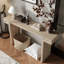 Table d'appoint de style rustique 60 pouces, table d'appoint avec canapé en bois vieilli pour le salon, couloir, bois naturel-1964579338