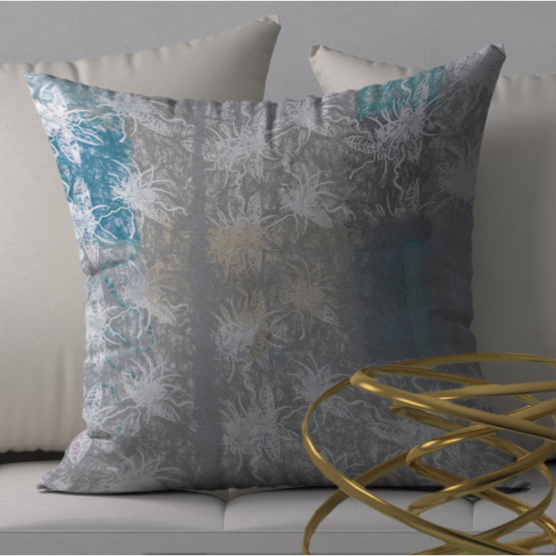 Floral Reversible Throw Pillow, 18" x 18"
