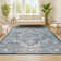 Modern Persian Vintage Medallion Navy/Light Gray Rug